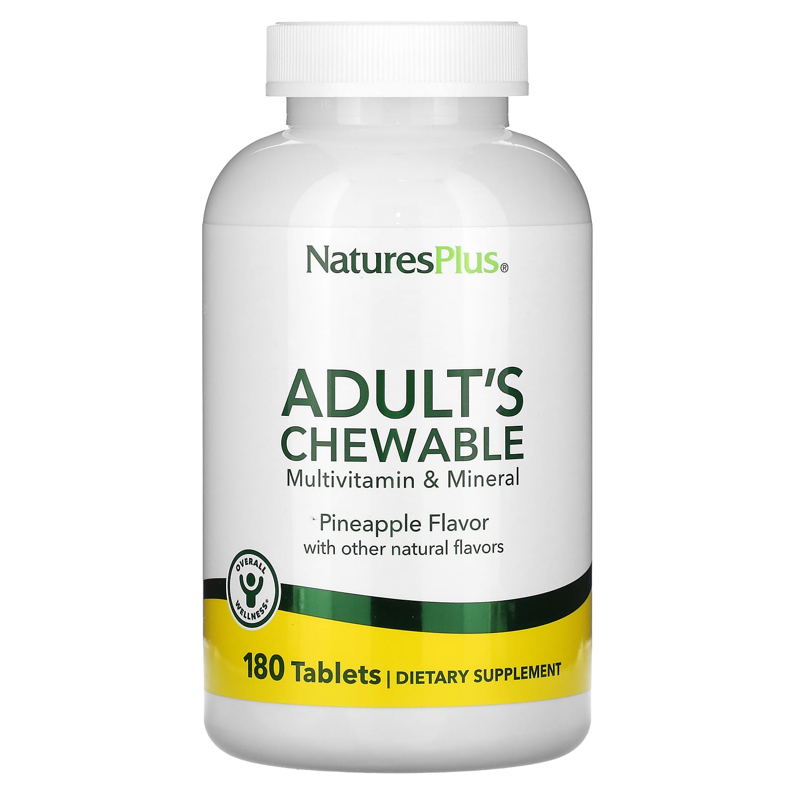 Nature's Plus, Adult's Chewable Multivitamin and Mineral, 180 Tablets UPC 097467030893 | Hilife Vitamins